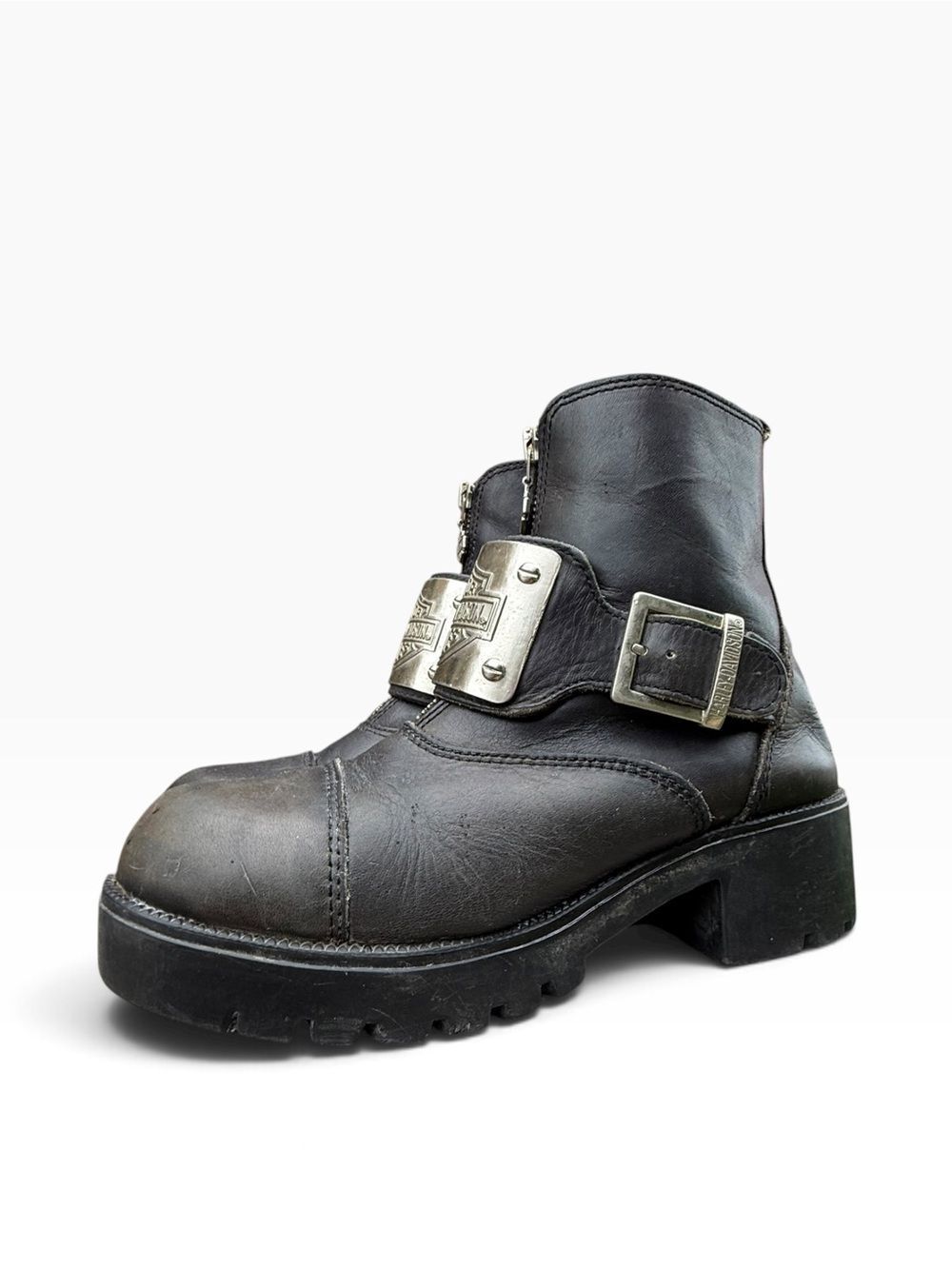 Harley-Davidson Women's Charisma Black Leather Boots Size 7 Steel Toe 3022